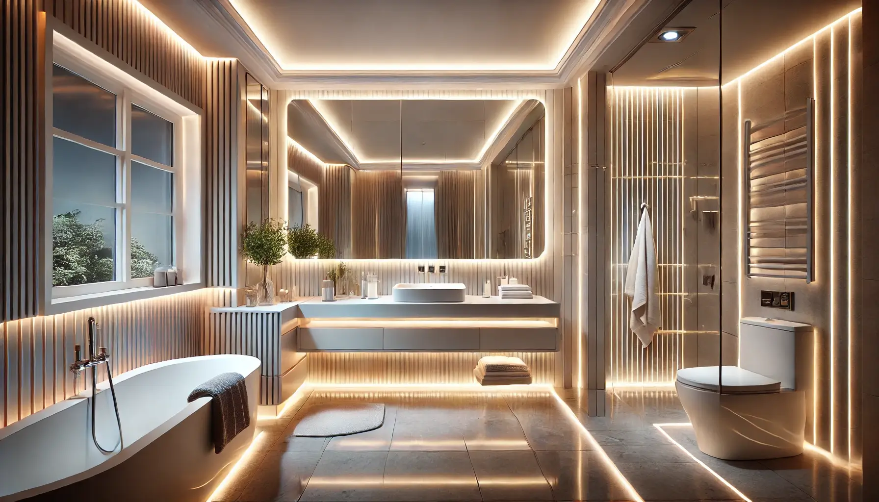 can i put led light strips in my bathroom ?